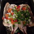 El cooksnap de Mariana Sagorovosky cuando hizo Pollo al verdeo con papas saborizadas.