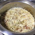 El cooksnap de Claudia Rojas cuando hizo Arroz con tocino y almendras.
