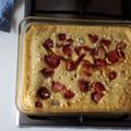 El cooksnap de Manuel Gil, Cocinero Charro. cuando hizo Tarta de queso con frambuesas.