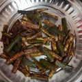 K Vijayaprabha's cooksnap of when they made Bharwa bhindi.