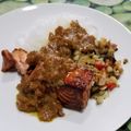 El cooksnap de Alex JC cuando hizo Salmón estilo thai con salsa de mango y coco.