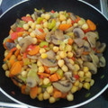 El cooksnap de aromadulce cuando hizo Wok de garbanzos salteados con champiñones y verduras.