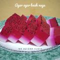Cooksnap dari Nr Azizah untuk resep Puding Buah Naga lapis Susu