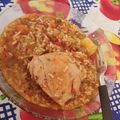 El cooksnap de Hernan cuando hizo Guiso de arroz con alitas de pollo.