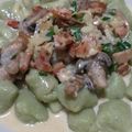 El cooksnap de Romi cuando hizo Ñoquis de rúcula con salsa rosa, súper fáciles ❤.
