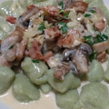 El cooksnap de Romi cuando hizo Ñoquis de rúcula con salsa rosa, súper fáciles ❤.