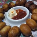 El cooksnap de Zoyla Enojona 😎🍴 cuando hizo Mini banderillas c/ harina de hot cakes 😍💖.