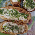 El cooksnap de Adriana Coman cuando hizo Papa rellena de verduras y pollo.