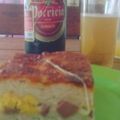 El cooksnap de Leonardo Inzaurralde cuando hizo Pizza casera rellena con queso, fiambre, huevos y panchos.
