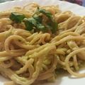 El cooksnap de Conchi Fernández Morillo cuando hizo Pasta con salsa aguacate.