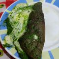 El cooksnap de Carolina Lopez cuando hizo Omelette de espinaca.