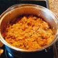 El cooksnap de Mónica Gómez cuando hizo Arroz salteado al pimentón con verduras y jamón.