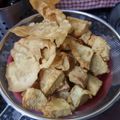 Cooksnap Alia Leen semasa beliau membuat Ubi Keladi Goreng Rangup.