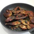 El cooksnap de Esther Estrems cuando hizo Conejo al ajillo.