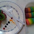 Cooksnap dari DapurUmha.kikiUmmuHaidar untuk resep Bolu Gulung Rainbow Mini Kukus