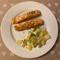 El cooksnap de Ernesto cuando hizo Salmón a la plancha con patatas al alioli.