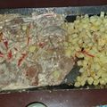 El cooksnap de Cesar Delmasse cuando hizo Churrasquitos y papas en la plancheta.