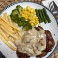 Cooksnap dari Asih Nugraha untuk resep Salmon steak with creamy mushroom sauce