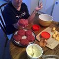 TatMat's cooksnap of when they made heart attack burgers.