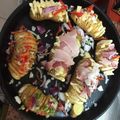 El cooksnap de Virginia cuando hizo Papas al horno estilo acordeón rellenas.