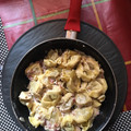 El cooksnap de Miguel Granda cuando hizo Raviolis de setas con salsa.