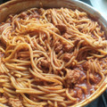 El cooksnap de Indra Guzmán cuando hizo Spaghetti rojo con carne molida!! 🤤.