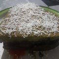 Cooksnap dari Naina Nur Khaimur untuk resep Brownies kukus coklat pandan no mixer, murah, anti gagal 😋😋😋