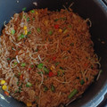 El cooksnap de Kenia Diaz cuando hizo Arroz frito cubano.