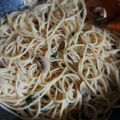 El cooksnap de Martha Nuñez cuando hizo Espagueti con champiñones y perejil.