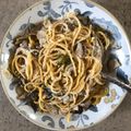 Cooksnap από Sitronella στη συνταγή Μακαρόνια σκορδάτα με μανιτάρια Porto bello.