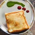 Sunita Mishra's cooksnap of when they made Aloo Pyaz Ke Sandwhich.