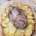 El cooksnap de Becky cuando hizo Secreto ibérico con miel al horno con patatas panaderas.