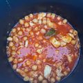 El cooksnap de gines cuando hizo Garbanzos con bacalao a la sobrasada.