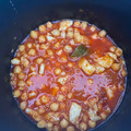 El cooksnap de gines cuando hizo Garbanzos con bacalao a la sobrasada.