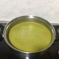El cooksnap de Claudia Rojas cuando hizo Sopa de chile poblano y pistache.