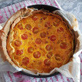 El cooksnap de Tati cuando hizo Pastel de hojaldre con jamón york, queso y tomatitos cherry para niños 👦🏻👶🏼.