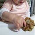 El cooksnap de Silvia B cuando hizo Hamburguesas de berenjena BLW 🎈(+6M) 🍆🍆.