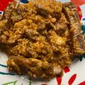 El cooksnap de Andrés cuando hizo Arroz con costilla de cerdo.