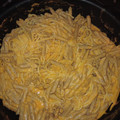 El cooksnap de Allison Montes cuando hizo Espagueti rojo con crema.