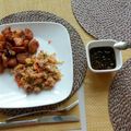 El cooksnap de lupita.m.c cuando hizo Arroz Chino Frito y Pollo agridulce.