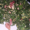 El cooksnap de Marta Marqués cuando hizo Espinacas con jamón y huevo.