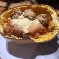 Stephanie Sanchez's cooksnap of when they made Spaghetti & Meatball filled Spaghetti Squash Boats.