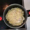 El cooksnap de Yico cuando hizo Espaguetis carbonara.