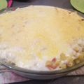 El cooksnap de Paula Trovato cuando hizo Pasta gratinada con pollo, puerro y jamón.