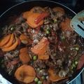El cooksnap de Andy cuando hizo Saltado de carne con champiñones.
