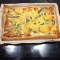 El cooksnap de Diana Pérez cuando hizo Quiche de espinacas con gambas y queso cabra rulo.