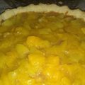El cooksnap de Floor Toledo cuando hizo Tarta de duraznos, dulce de leche y crema Chantilly 🍑😋.