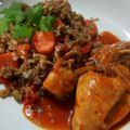 El cooksnap de Alejandra Fuentes cuando hizo Arroz salteado con pollo agridulce en salsa de fresas.