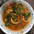 El cooksnap de Nati Godoy cuando hizo Cazuela de mariscos.