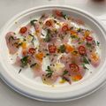 Mark Hartig's cooksnap of when they made Mahi-Mahi Crudo.